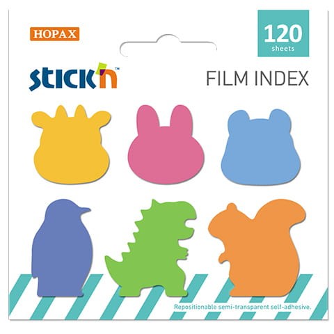 Feuillets adhésifs de forme film index ANIMAUX