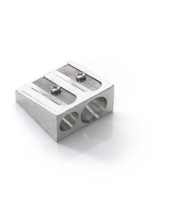 Display of 20 DOUBLE metal pencil sharpeners (EIS-020)