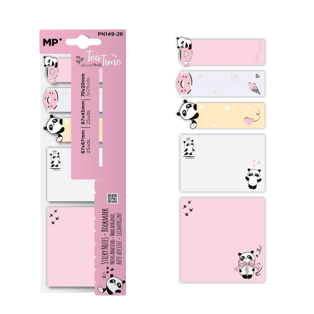 Feuillets adhésifs marque-page - Panda