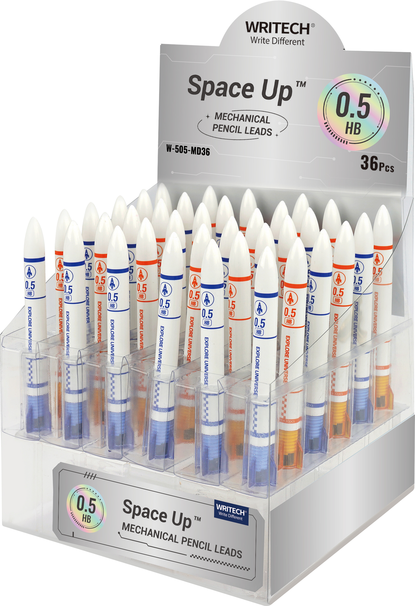 Présentoir de 36 tubes de mines 0.5mm HB