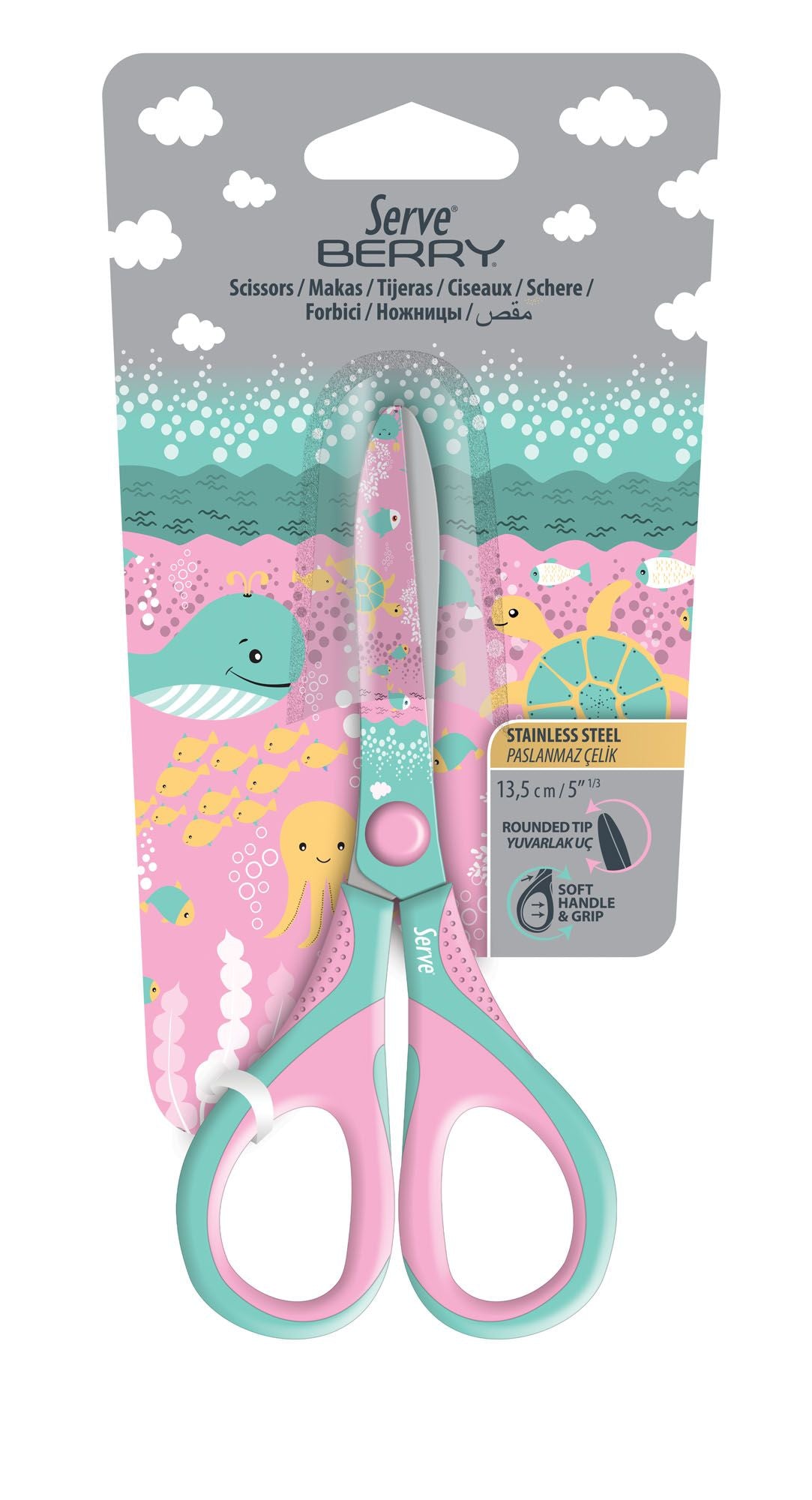 Ciseau 13.5cm BERRY OCÉAN PASTEL