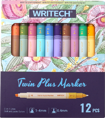 Marqueur double pointe TWIN PLUS 2 EN 1