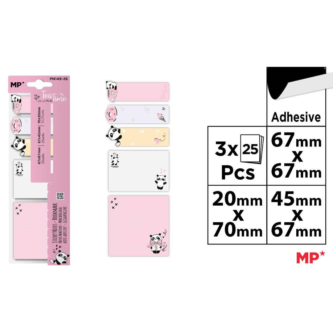 Feuillets adhésifs marque-page - Panda