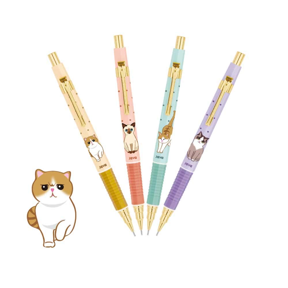 Display of 24 Cat 0.7mm mechanical pencils