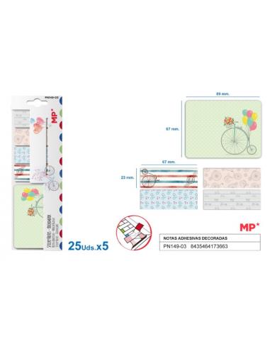 Feuillets adhésifs marque-page BICYCLETTES