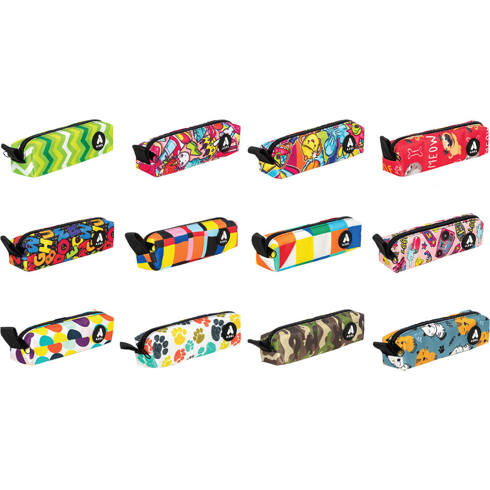 Étui à crayon 1 compartiment (modèles assortis)