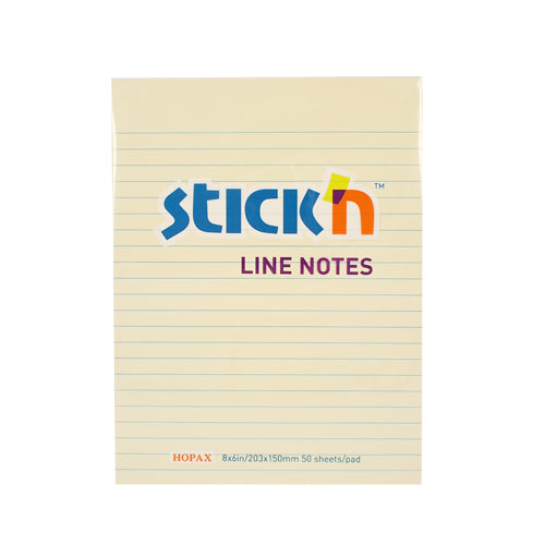 Ruled or gridded adhesive notes