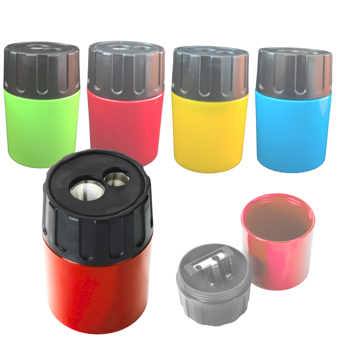 Présentoir de 10 taille-crayons DOUBLE métal (EIS-430)