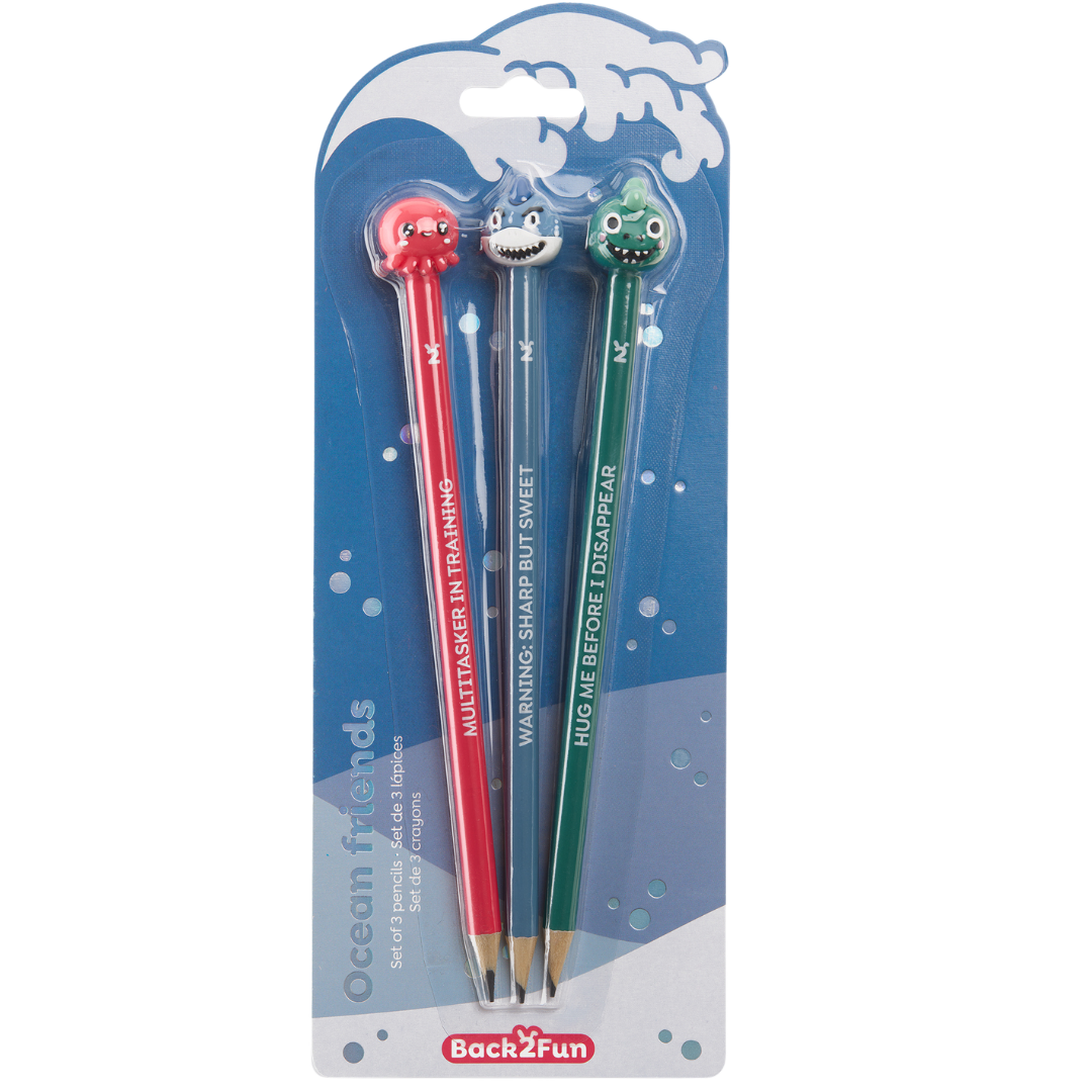 Set of 3 Pencils – Ocean Friends