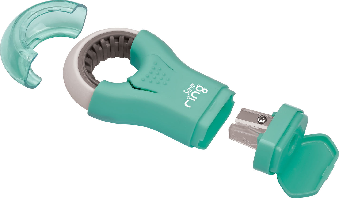 Display of 23 SIMPLE pencil sharpeners with eraser RING PASTEL