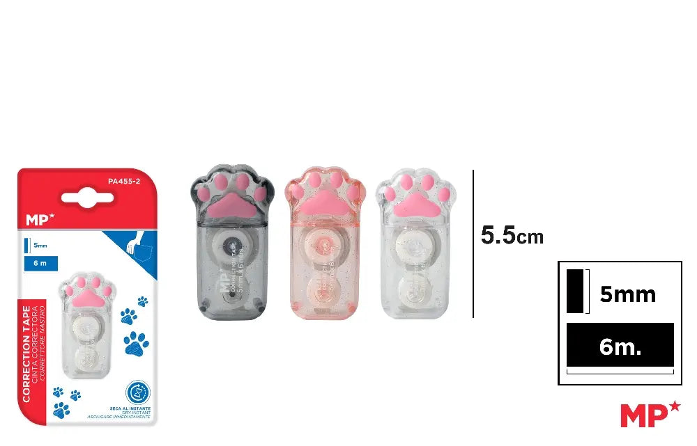 Mini ruban correcteur patte de chat 5mmx6m - MODÈLE 2