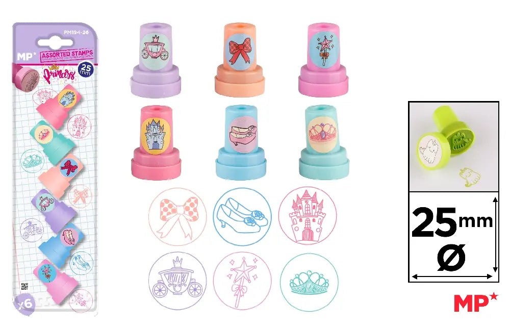 Ensemble de 6 estampes pré-encrées - PRINCESSE
