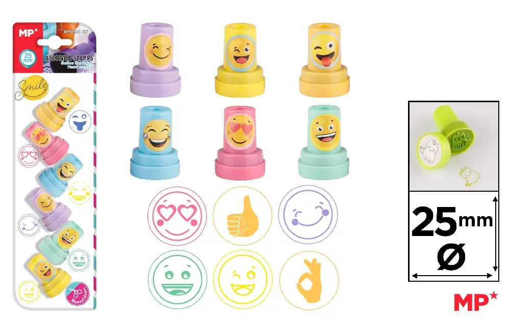 Ensemble de 6 estampes pré-encrées - EMOJI