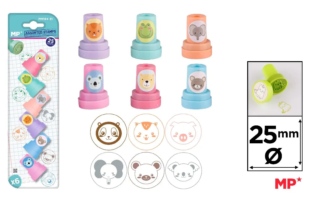 Ensemble de 6 estampes pré-encrées - ANIMAUX 2