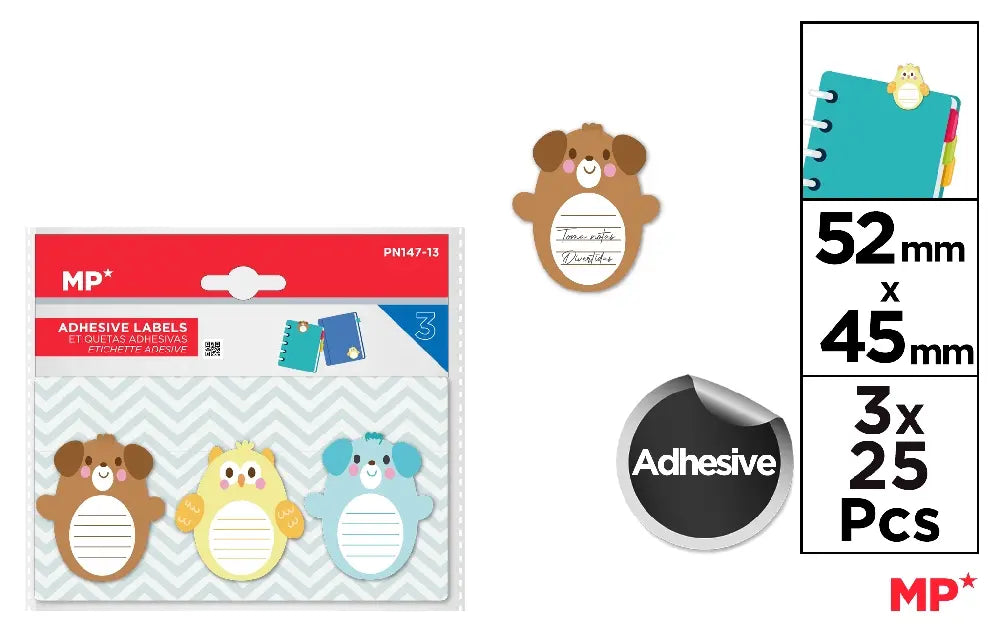 Feuillets adhésifs OURSON