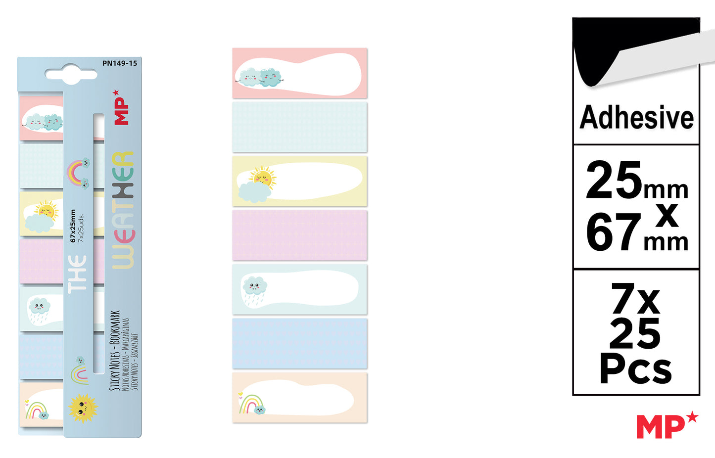 Adhesive bookmark sheets GOOD WEATHER