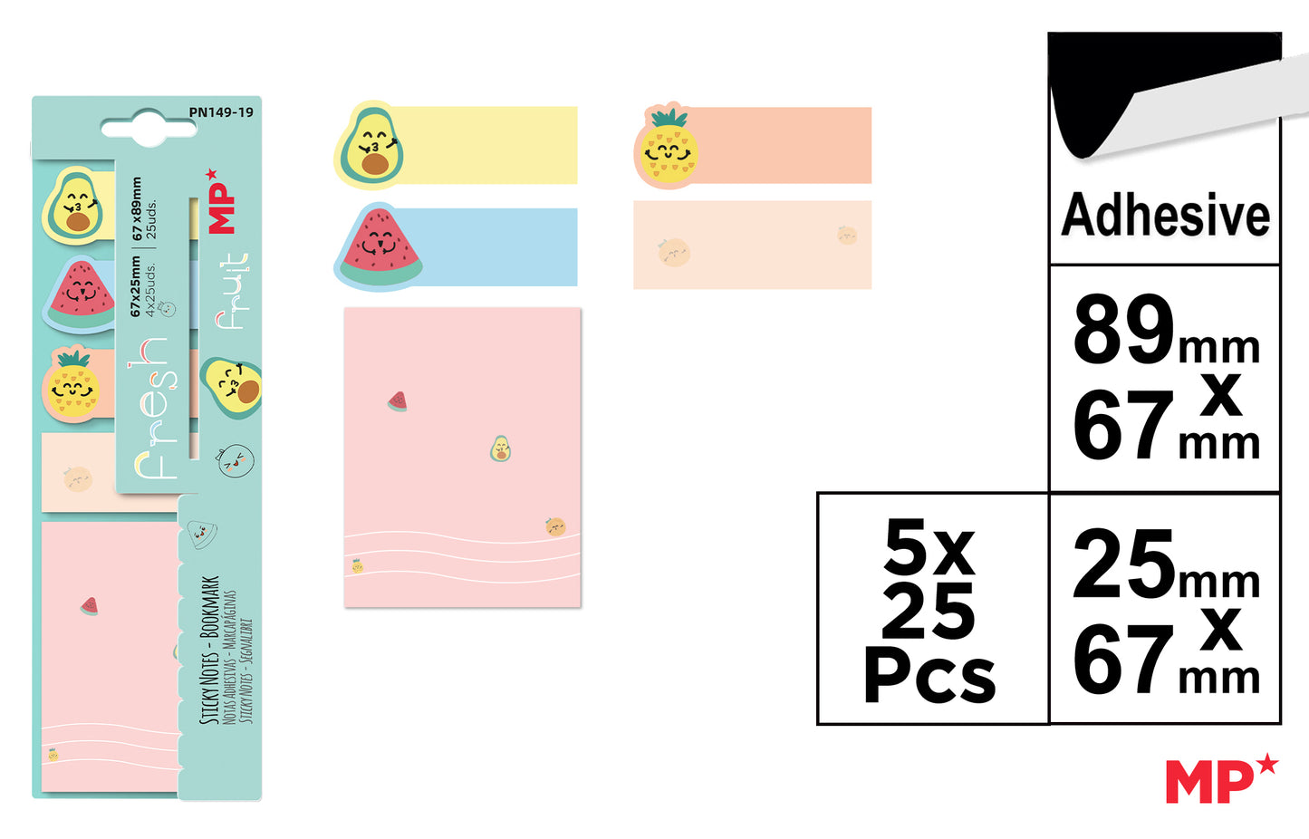 FRUITS bookmark adhesive sheets