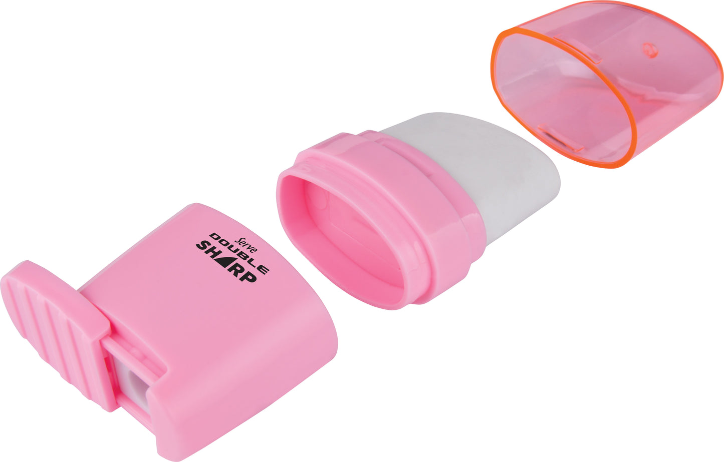 Display of 12 SIMPLE pencil sharpeners with SHARP PASTEL eraser
