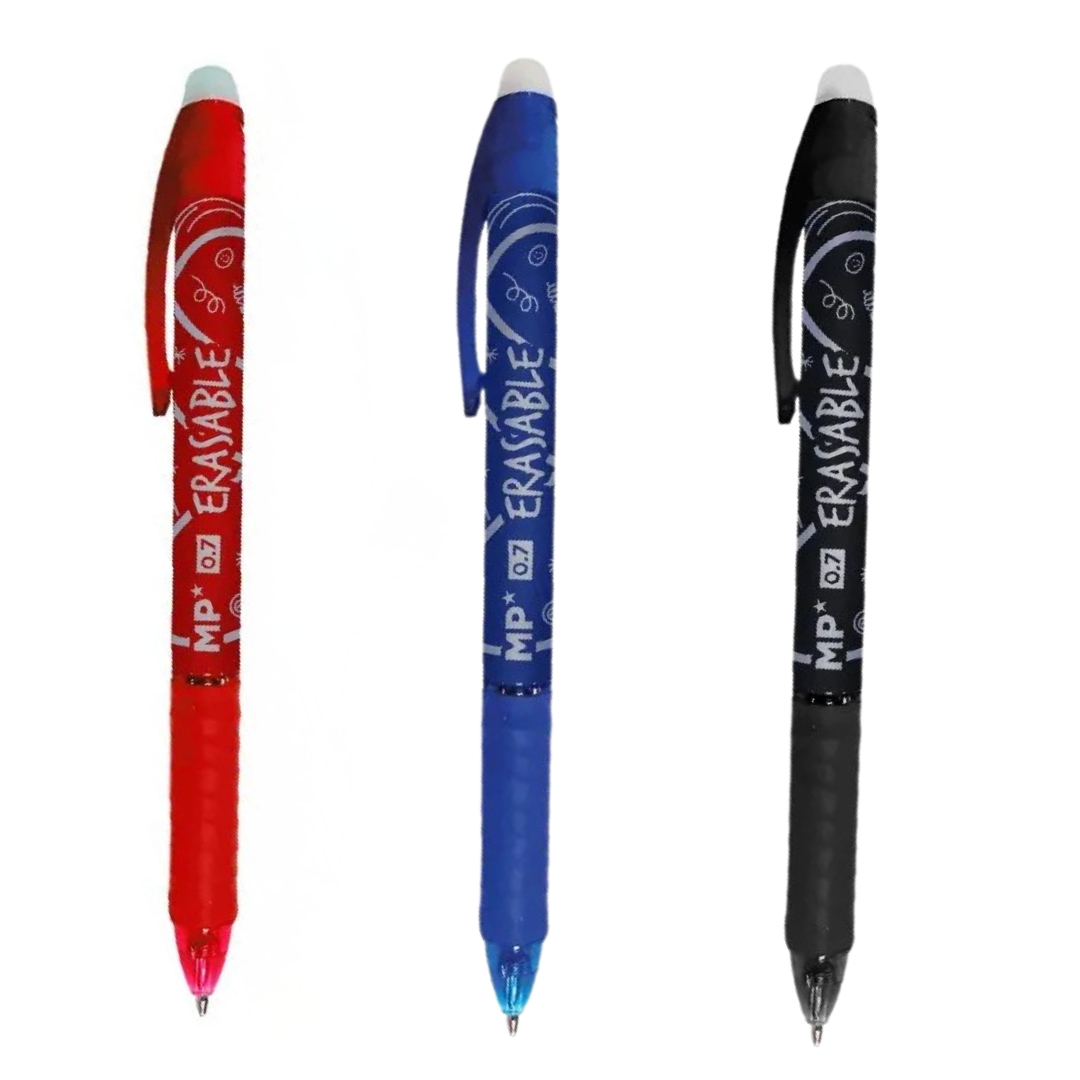 Stylo bille effaçable à capuchon rotatif 0.7mm