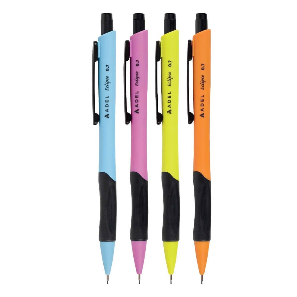 Display of 40 Adel 0.7mm ECLIPSE mechanical pencils