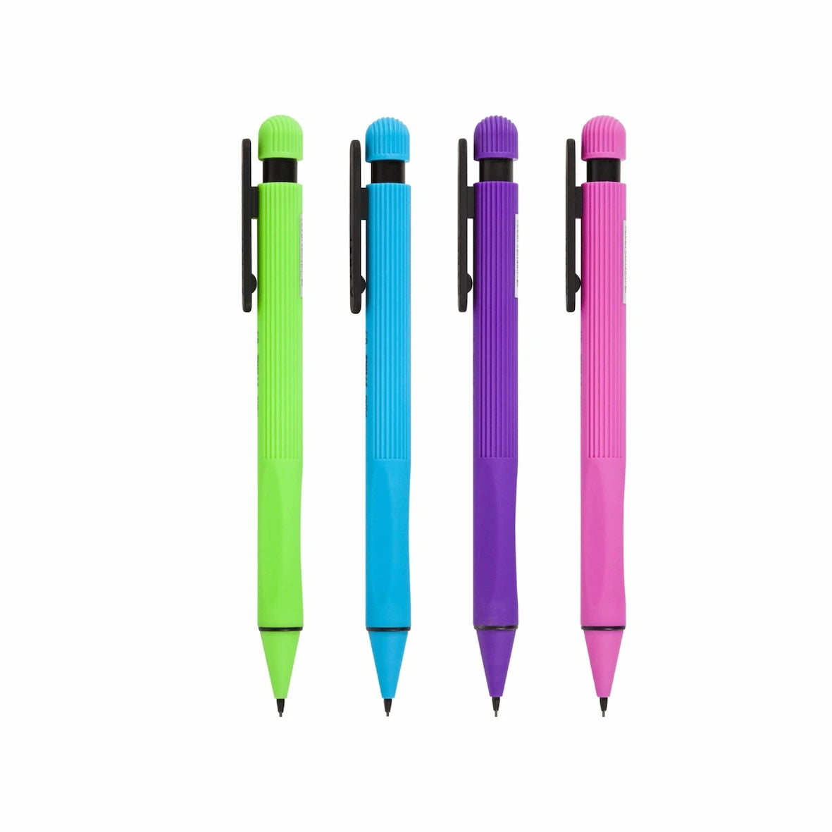 Display of 60 Adel 0.5mm Auto Prime mechanical pencils (various colors)