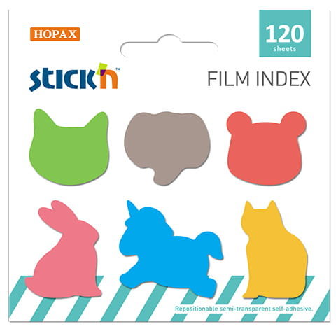 Feuillets adhésifs de forme film index ANIMAUX