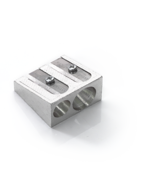 Display of 20 DOUBLE metal pencil sharpeners (EIS-020)