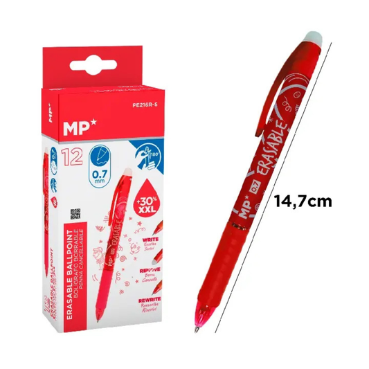 Stylo bille effaçable à capuchon rotatif 0.7mm