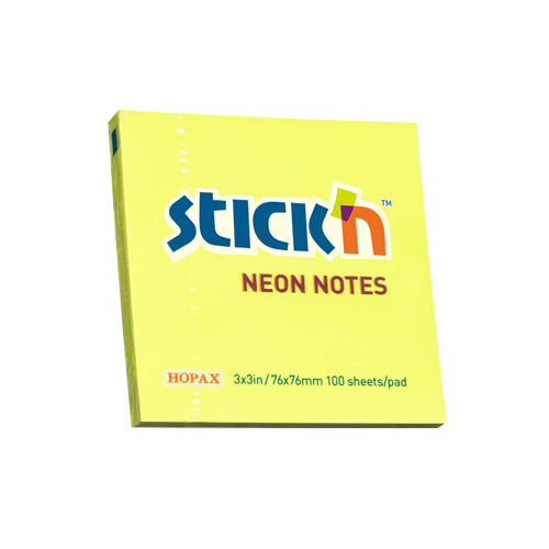 Feuillets adhésifs 100 feuilles 3x3 NÉON