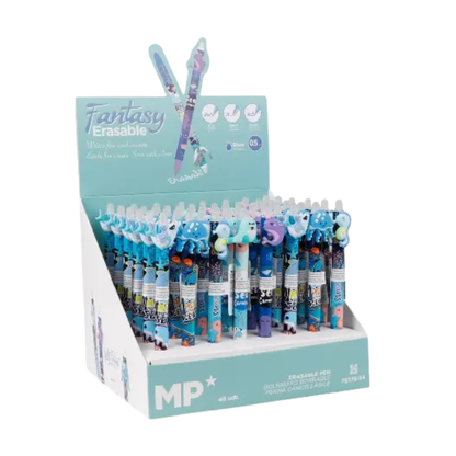 Présentoir de 48 stylos à billes effaçables 0.5mm - Océan