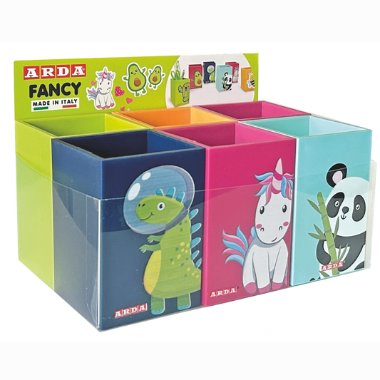 Pack of 6 Pencil Holders (assorted designs)