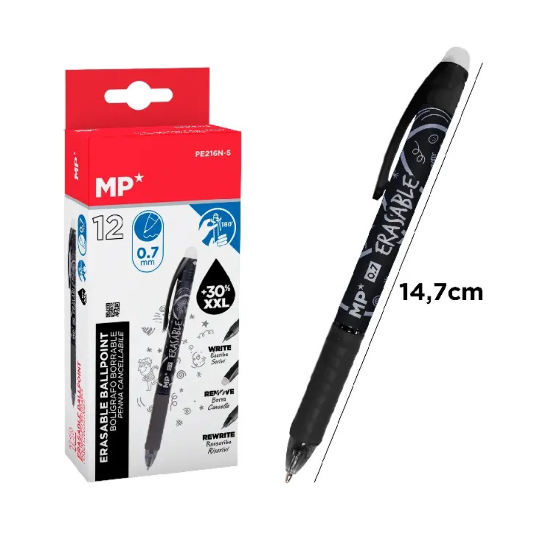 Stylo bille effaçable à capuchon rotatif 0.7mm