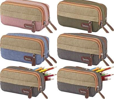 Pencil case with 2 compartments (sold individually)