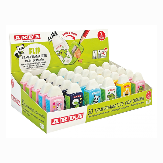 Pack of 30 Pencil Sharpeners with Eraser