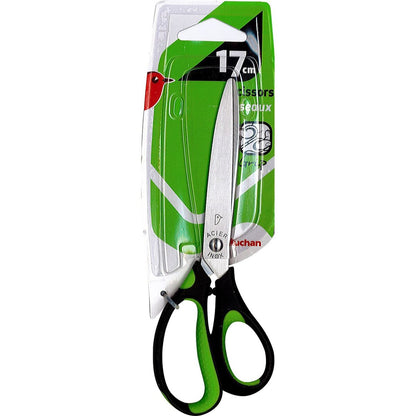 Ciseau 17cm à bout semi-pointu (couleurs assorties) AUCHAN