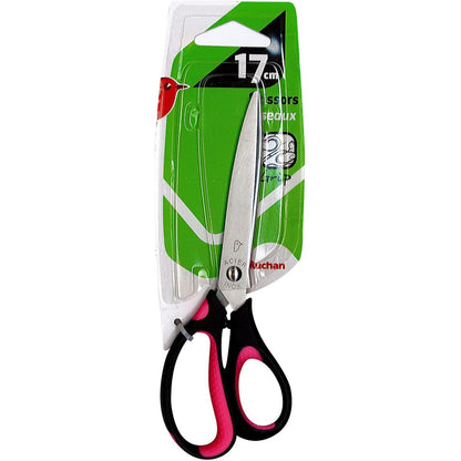 Ciseau 17cm à bout semi-pointu (couleurs assorties) AUCHAN