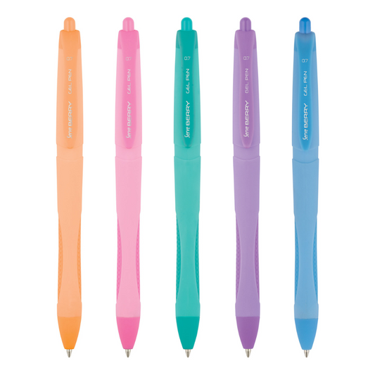 Stylo Berry Gel rétractable 0.7mm PASTEL