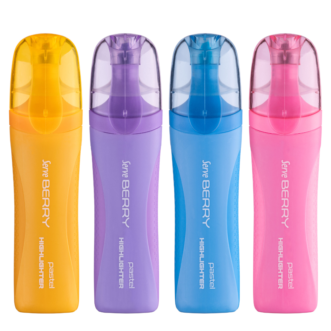 Set of 4 BERRY PASTEL highlighters