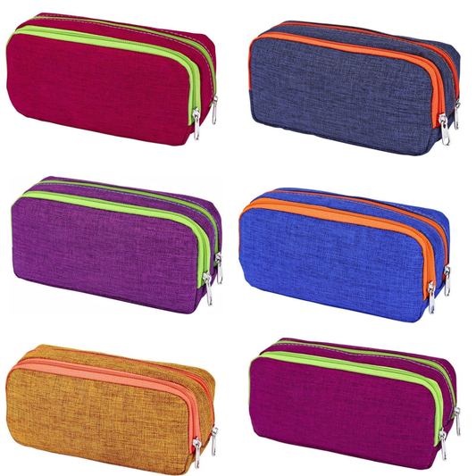 Pencil case with 2 compartments (sold individually)