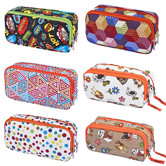 Pencil case with 2 compartments (sold individually)
