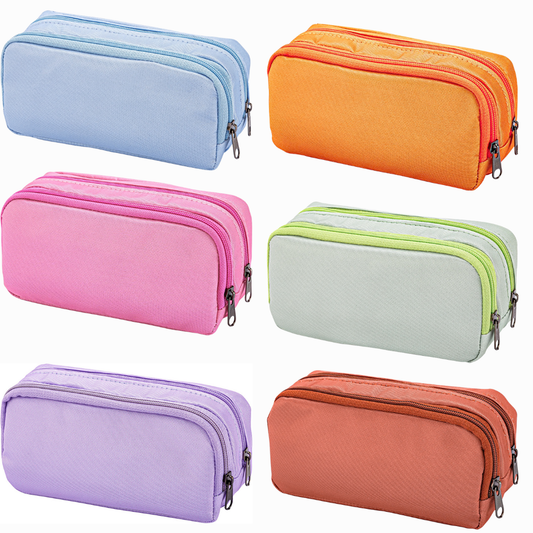 Étui à crayons 2 compartiments Pastel