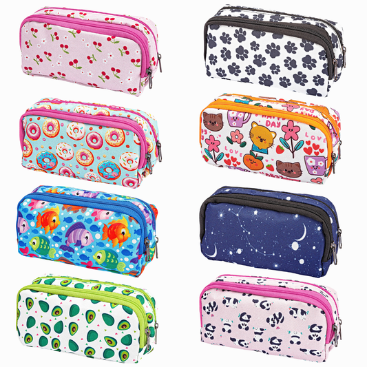 Étui à crayons 2 compartiments (motif)