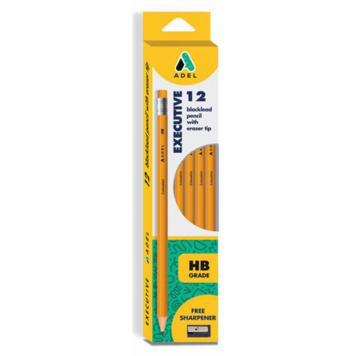 Box of 12 HB pencils + Executive pencil sharpener