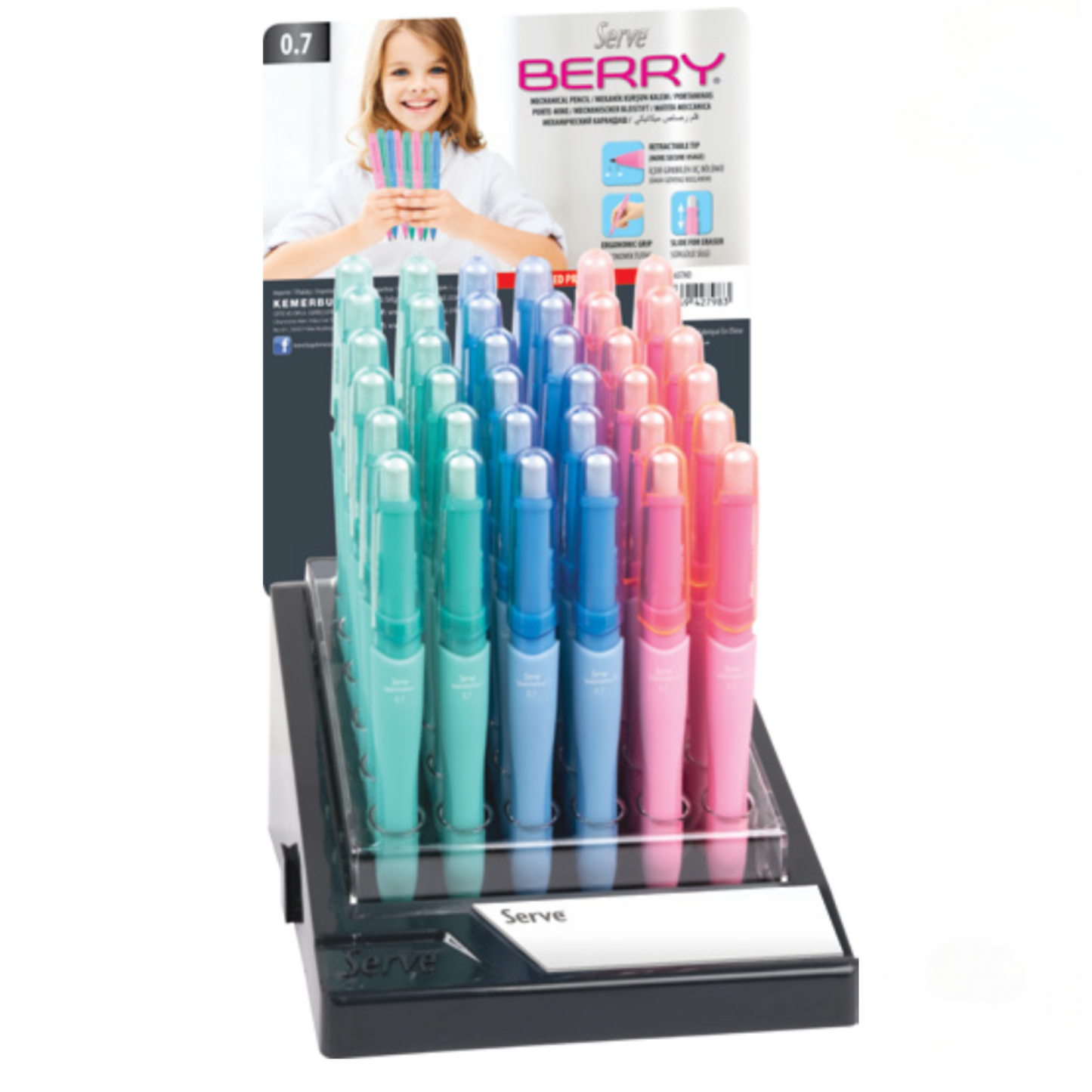 Mechanical pencil 0.7mm BERRY PASTEL