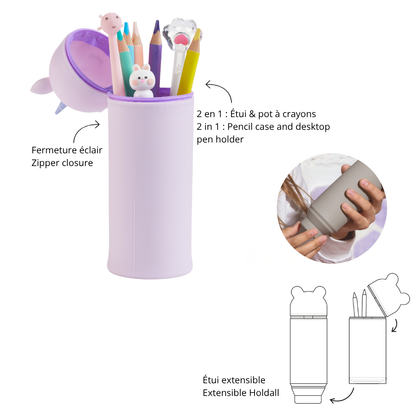 Étui à crayons en silicone : Little Pets