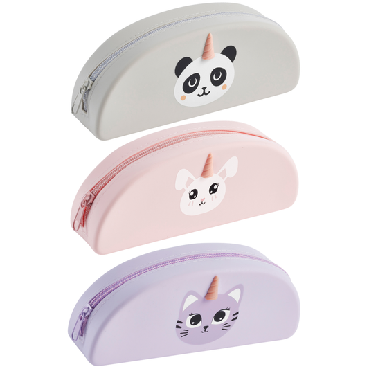 Étui à crayons en silicone : Puppies Friends