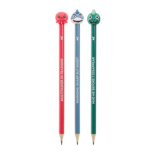 Ensemble de 3 crayons à mine - Ocean Friends
