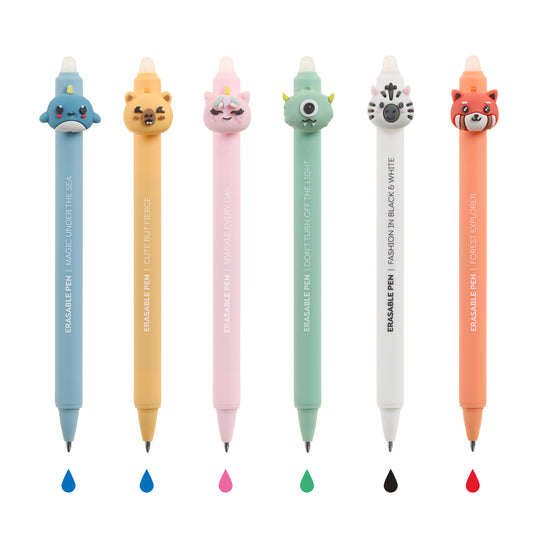 Présentoir de 36 stylos effaçables 0.7mm - Oops (encre de couleur)