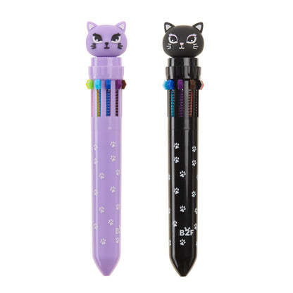 Présentoir de 36 stylos 10 couleurs - Chat
