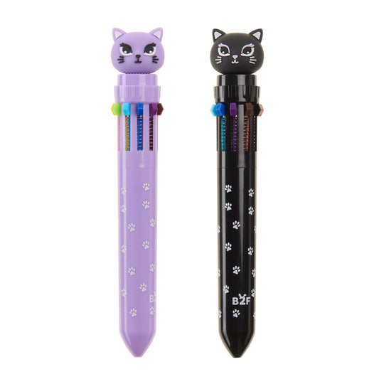 Présentoir de 36 stylos 10 couleurs - Chat